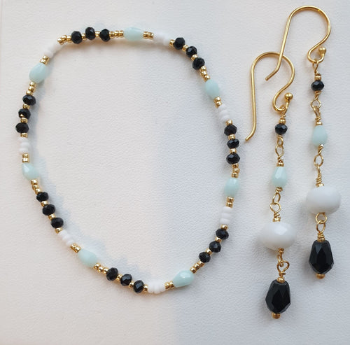<transcy>Cool elegance Bracelet & Earrings - Jewelry set</transcy>